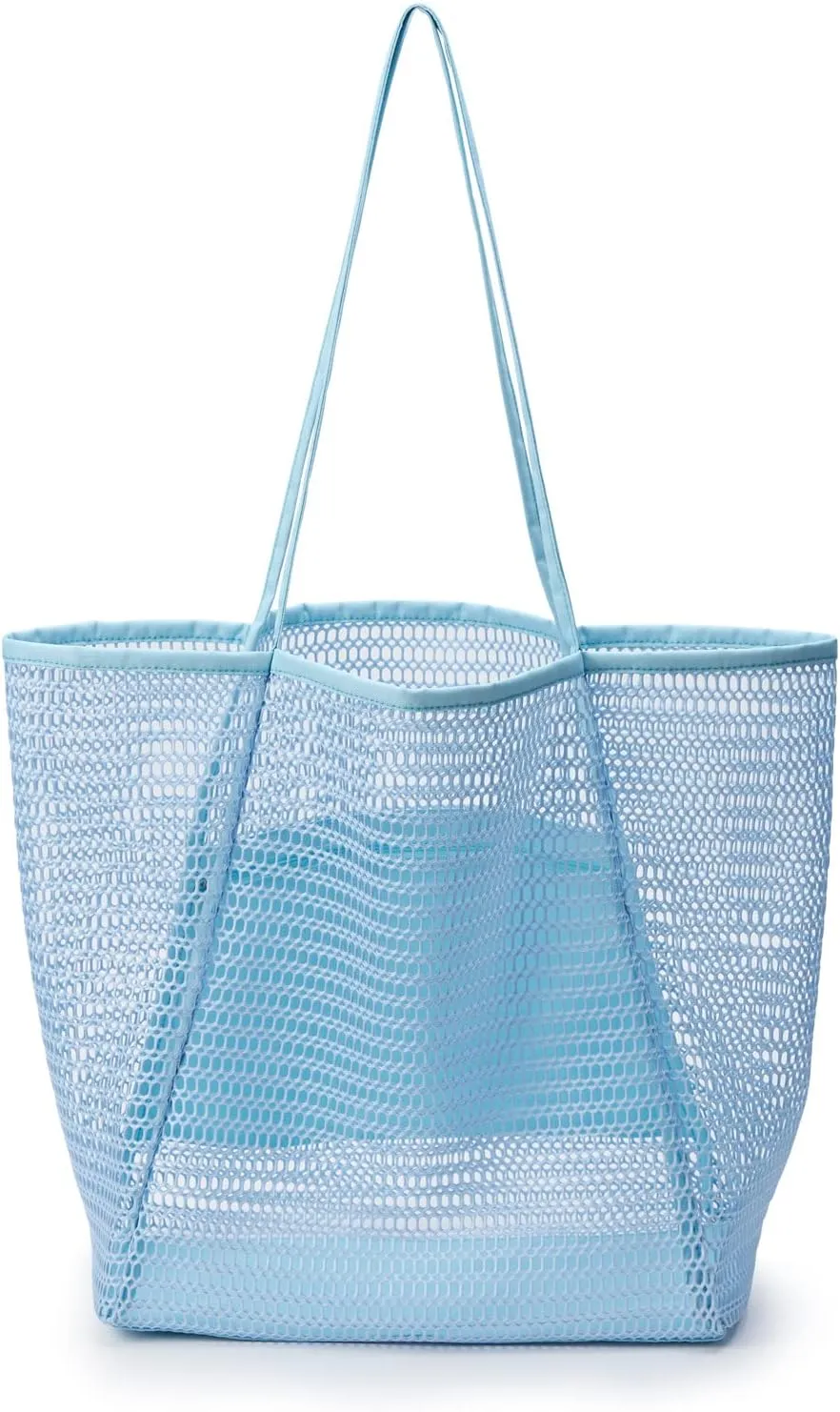 Large Capacity Mesh Beach Tote Bag,Women Casual Shoulder Handbag