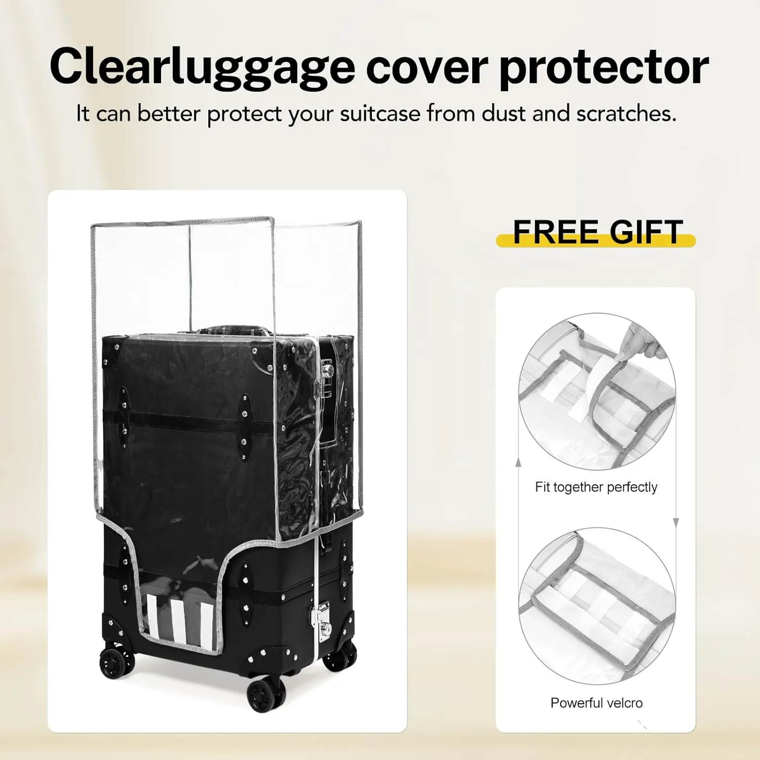 Large Capacity Vintage Luggage Set With TSA Lock, Luxury Vintage Style Maletas De Viaje, for Men And Women Carry On Luggage Set