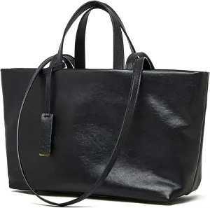 Large Tote Bags for Women, Genuine Leather Satchel Handbags Purses with Anti-friction Foot Pegs.