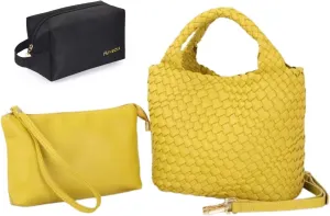 Large Woven Tote Hangbags for Women Work Tote Bag Shoulder Purse Tote Purse Shoulder Bag Travel Tote Bag