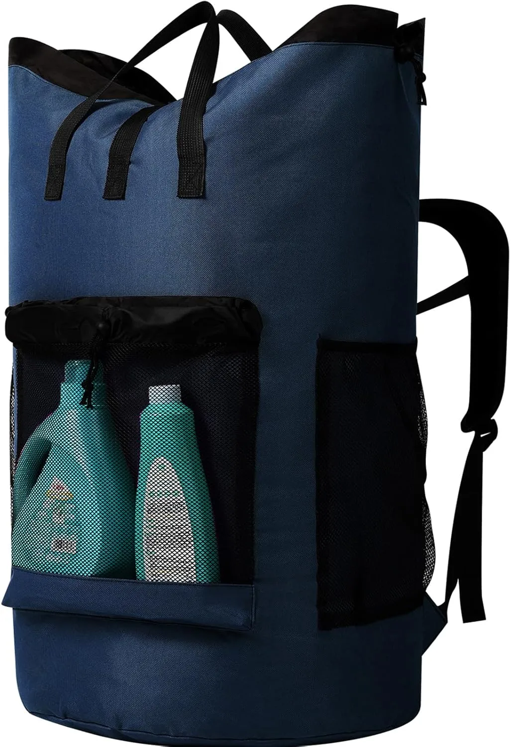 Laundry Backpack Bag,with 3 Pockets,for Dorm, Apartment and Laundromat, Laundry Duffle Bag for Travel,Beach,Camping