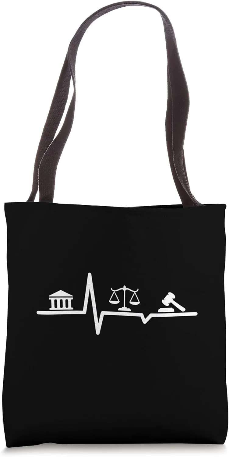 Lawyer Heartbeat Law Student Graduation Gift Idea Tote Bag
