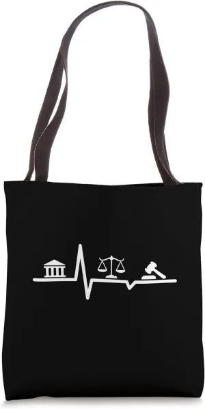 Lawyer Heartbeat Law Student Graduation Gift Idea Tote Bag