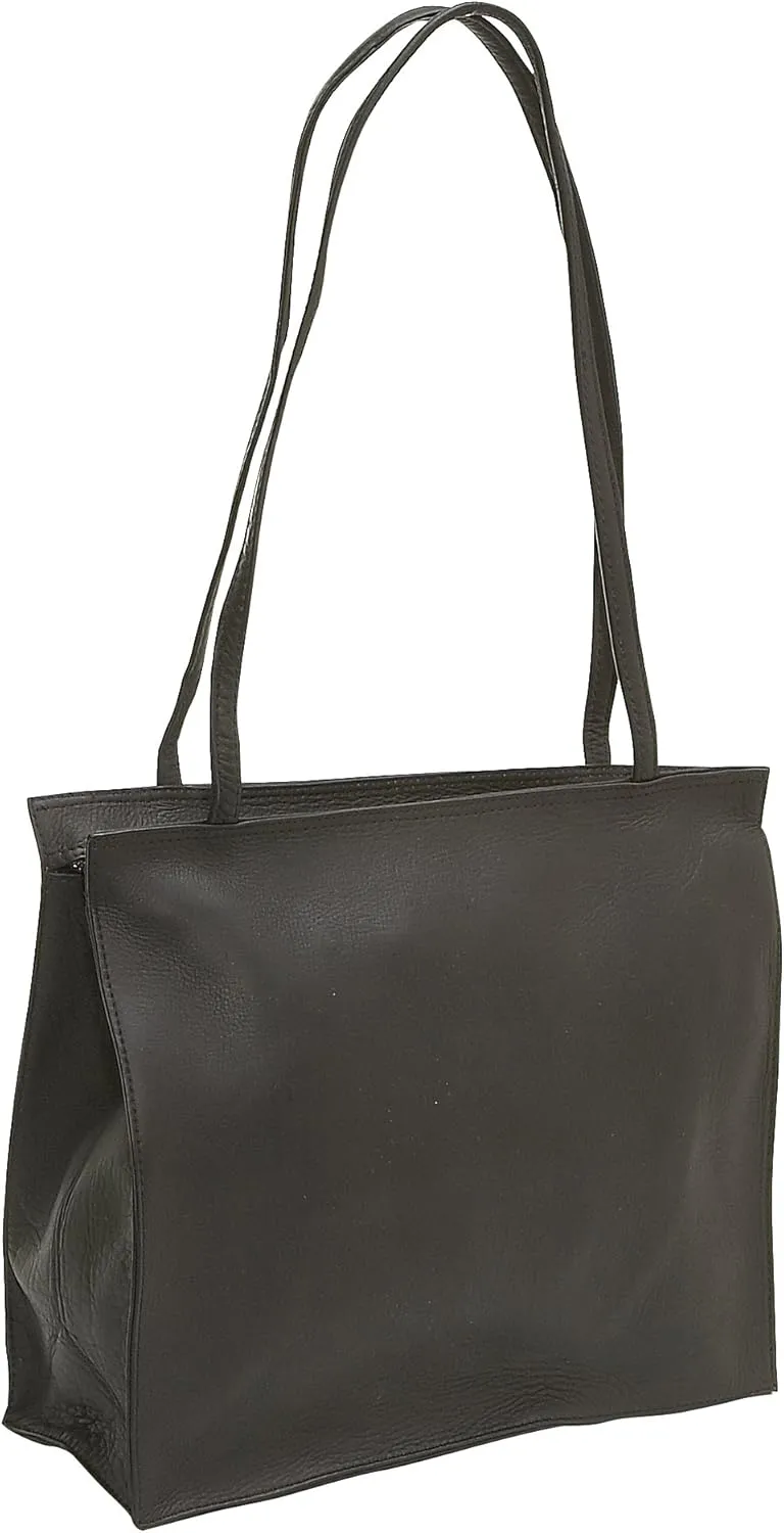 Le Donne Leather Simple Tote - Premium Full-Grain Colombian Vaquetta Leather Bag, Dual Straps, 12.5" x 10.75" x 5"