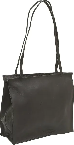 Le Donne Leather Simple Tote - Premium Full-Grain Colombian Vaquetta Leather Bag, Dual Straps, 12.5" x 10.75" x 5"