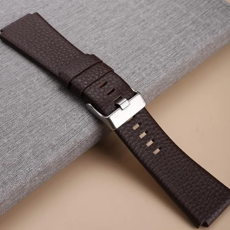 Leather Bracelet For Diesel Watchband DZ1089 DZ1123 DZ1132 Convex Mouth Watch Strap