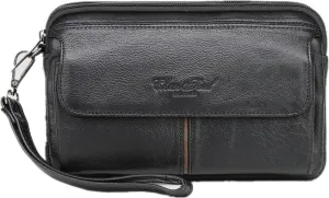 Leather Clutch Purse Wallet for Men Handbags Business Organizer Phone Holder Wrist Bag