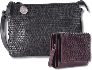 Leather Crossbody bag & Wallets for Women, Small Wallet for Ladies Zipper Coin Purse