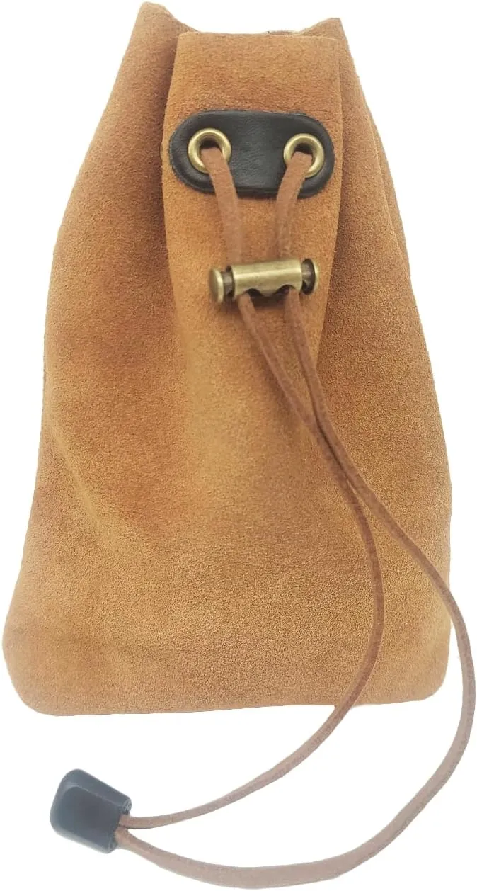 Leather Drawstring Wallet Coin Purse Genuine Leather Drawstring Coin Purse