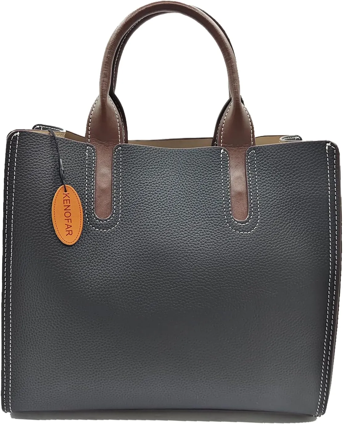 Leather Tote Bags for Women Genuine Leather Handbag with Zipper Medium