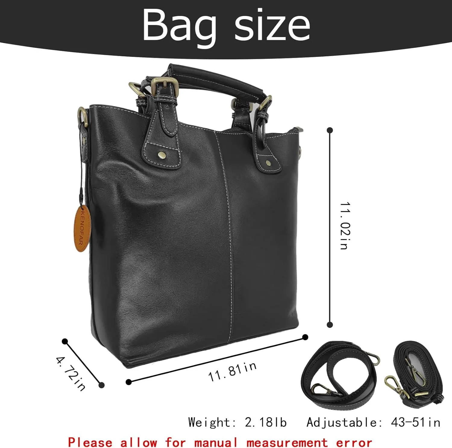 Leather Tote Bags for Women Large Capacity Genuine Leather Shoulder Bag with Top Handle
