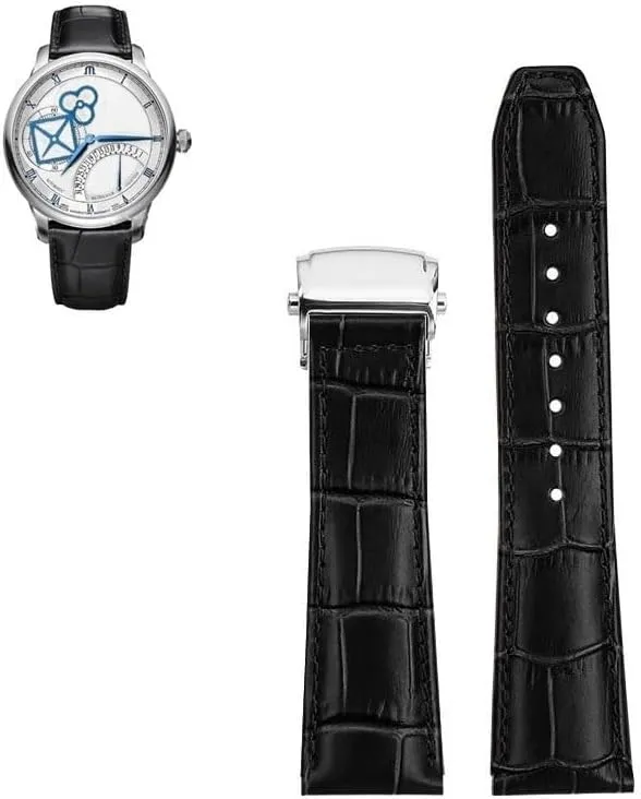 Leather Watchband For Maurice Lacroix MP6528 Pontos PT6158 Cowhide Strap With Foding Buckle