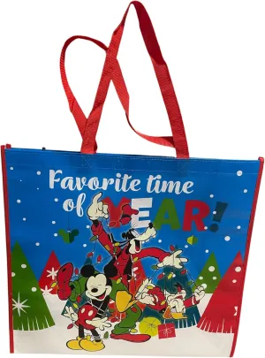 Legacy Licensing Partners Disney's Mickey Mouse and Friends Christmas Collectable Giant Extra Large 26" inch Reusable Tote Bag