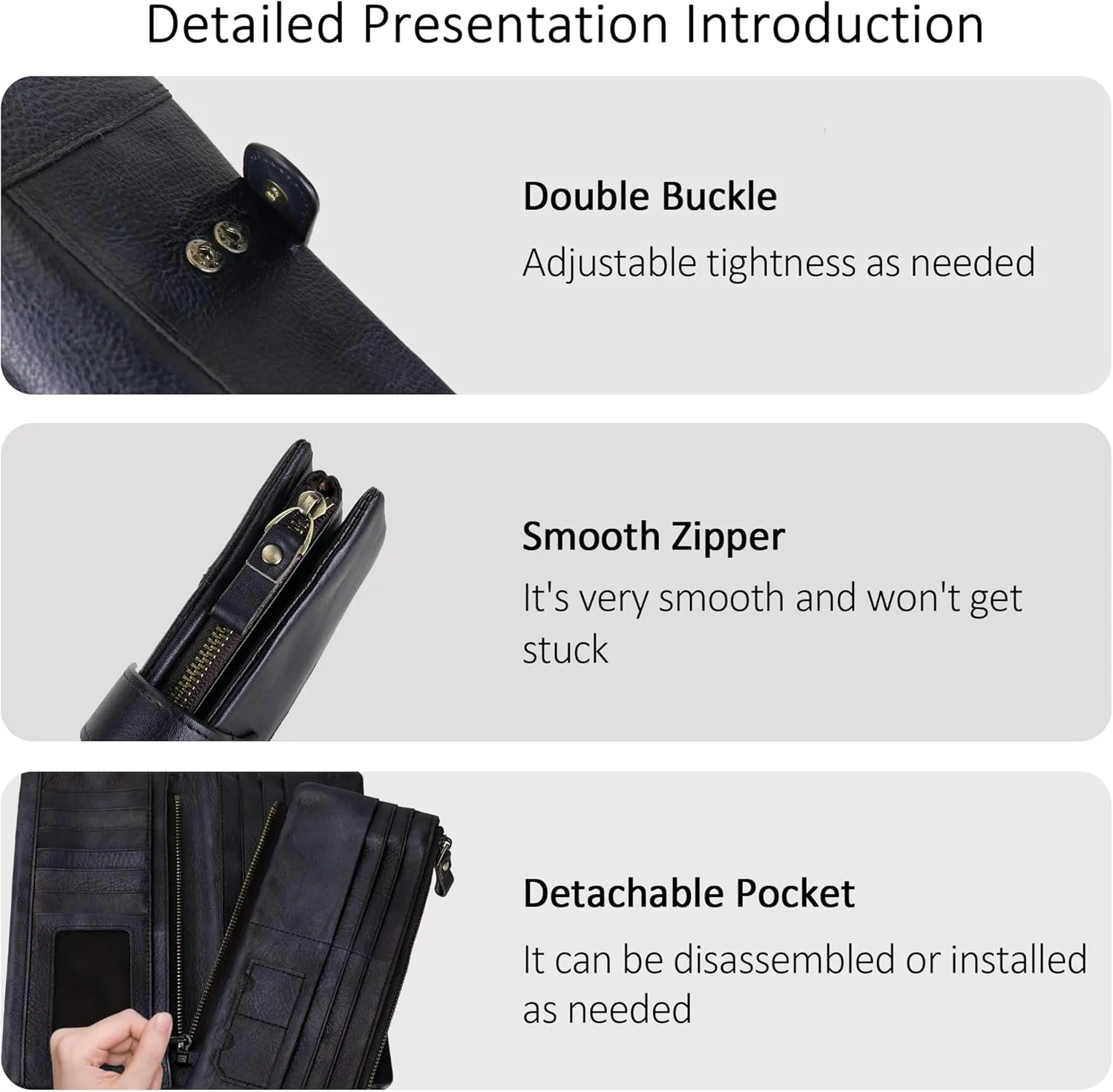 LETEULO Women's RFID Blocking Genuine Leather Wallet Vintage Hand Rubbing Wallets Organizer