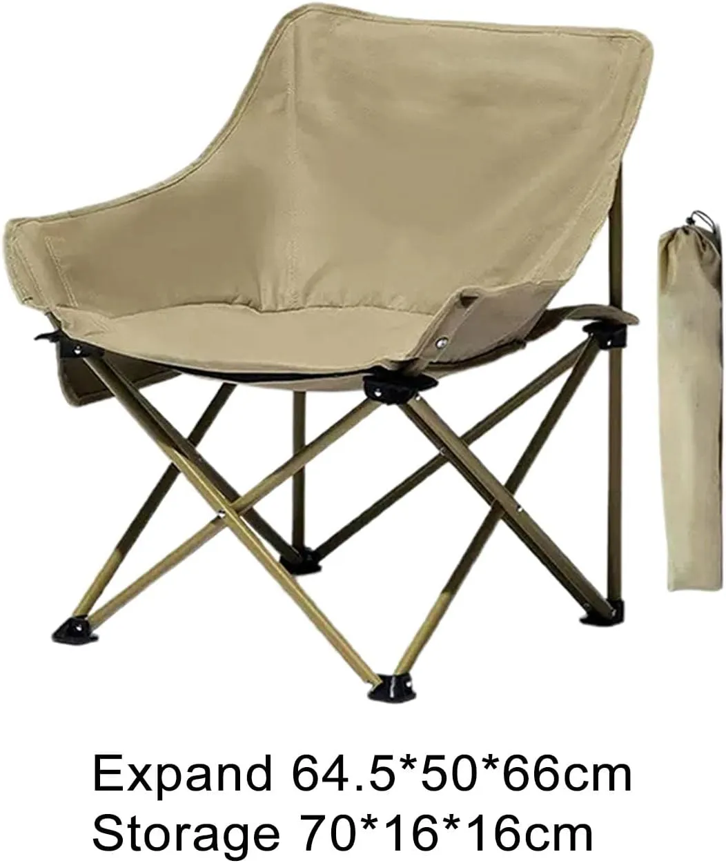 Lightweight Folding Chair Camping Stool Chair Collapsible Beach Chair Folding Camping Chair for Backpacking Fishing Beach (Yellow)