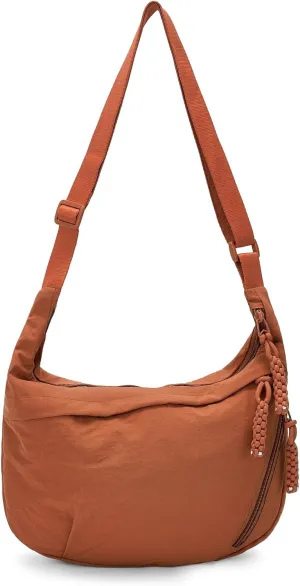 Lightweight Nylon Crossbody Bag for Women & Men - Multi-Pocket Moon Dumpling Sling Bag