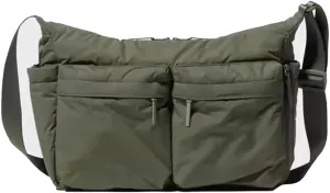 Lightweight Nylon Sling Bag for 13-Inch Laptop, Multi-Pocket Design, Adjustable Strap, Unisex Casual Crossbody Bag