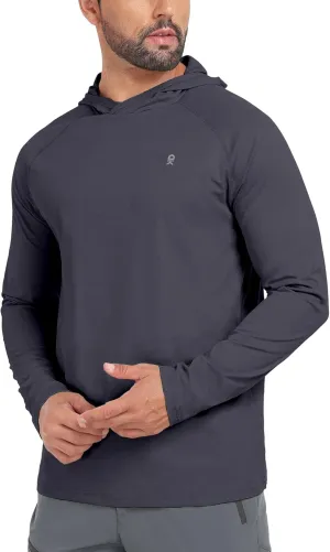 Little Donkey Andy Men's Quick Dry UPF Hoodie Shirt Long Sleeve Breathable UV Protection for Fishing Hiking