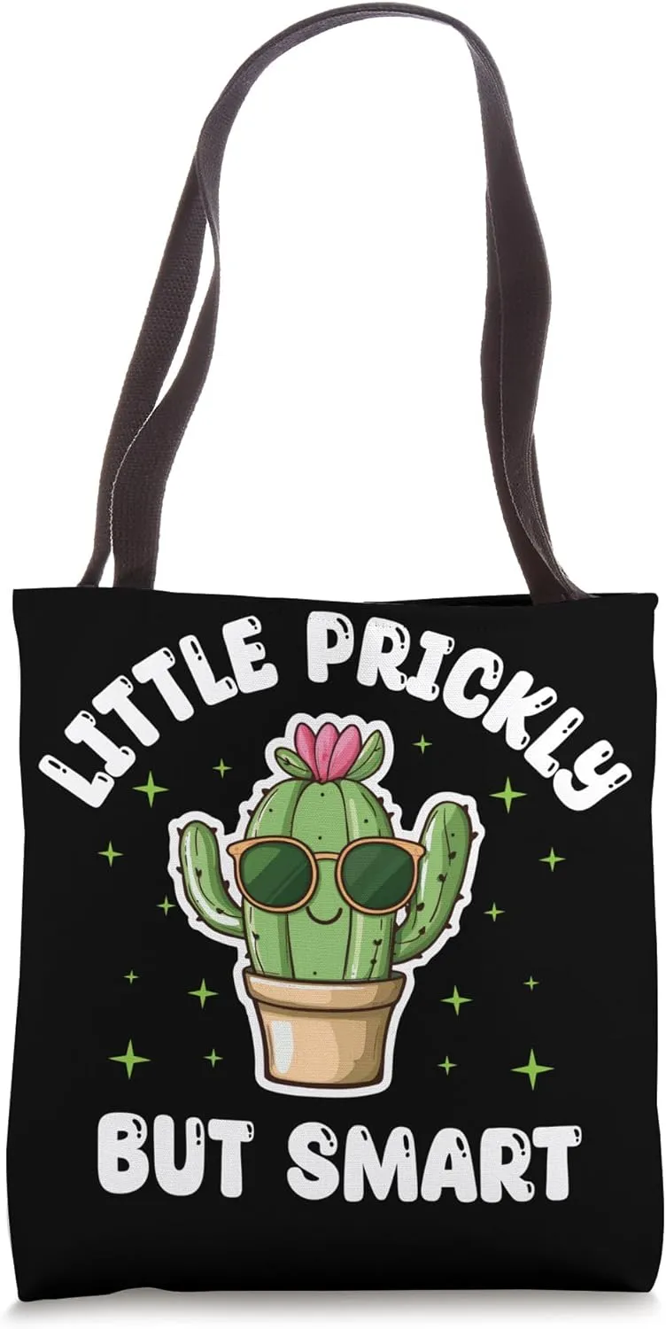 Little Prickly But Smart Cute Cactus Tote Bag