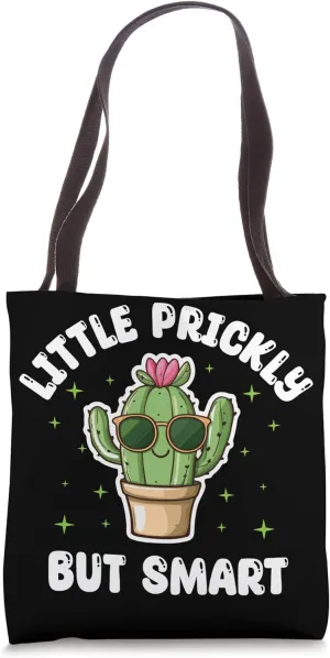 Little Prickly But Smart Cute Cactus Tote Bag