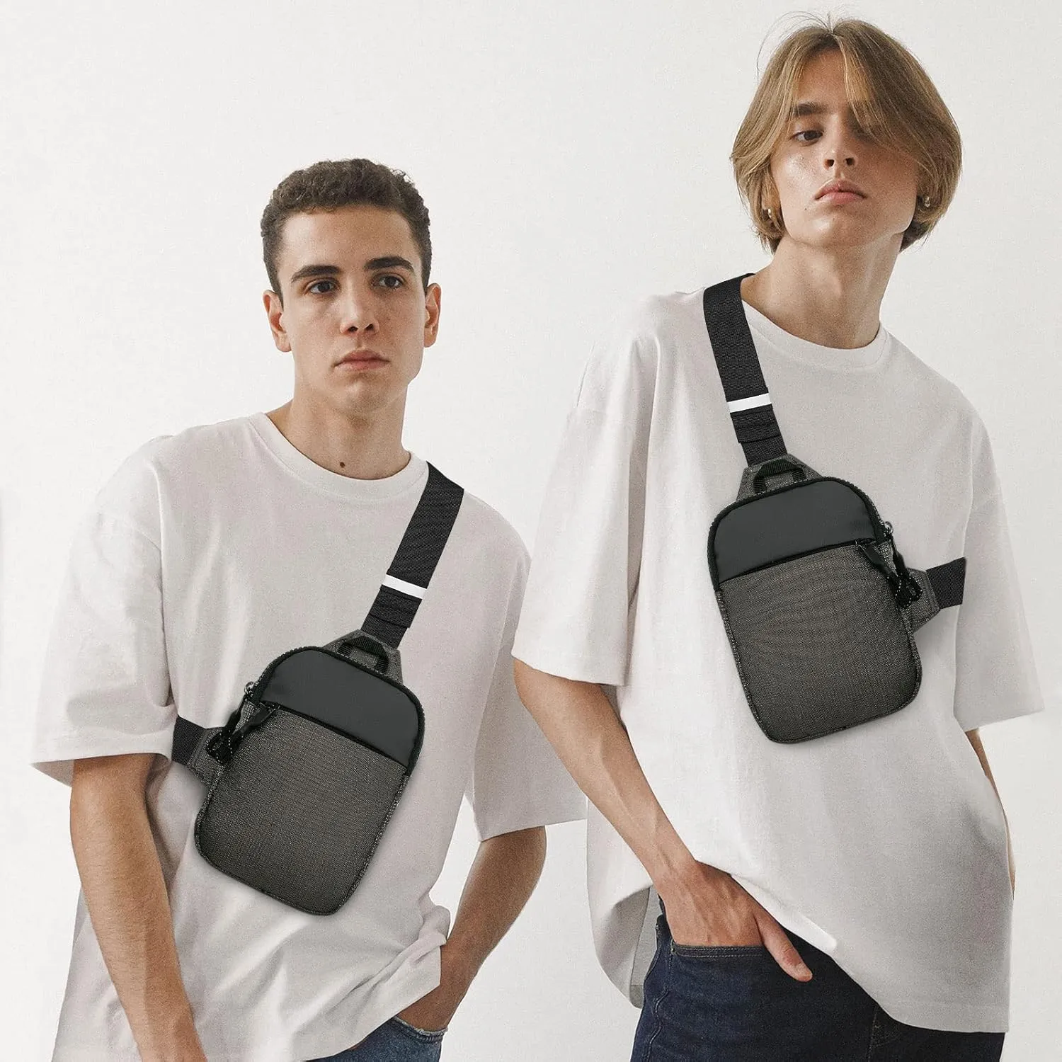 Long Keeper Mini Sling Bag - Men Women Small Waterproof Crossbody Bag Casual Phone Chest Bag for Travelling Hiking