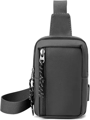 Long Keeper Mini Sling Bag - Men Women Small Waterproof Crossbody Bag Casual Phone Chest Bag for Travelling Hiking