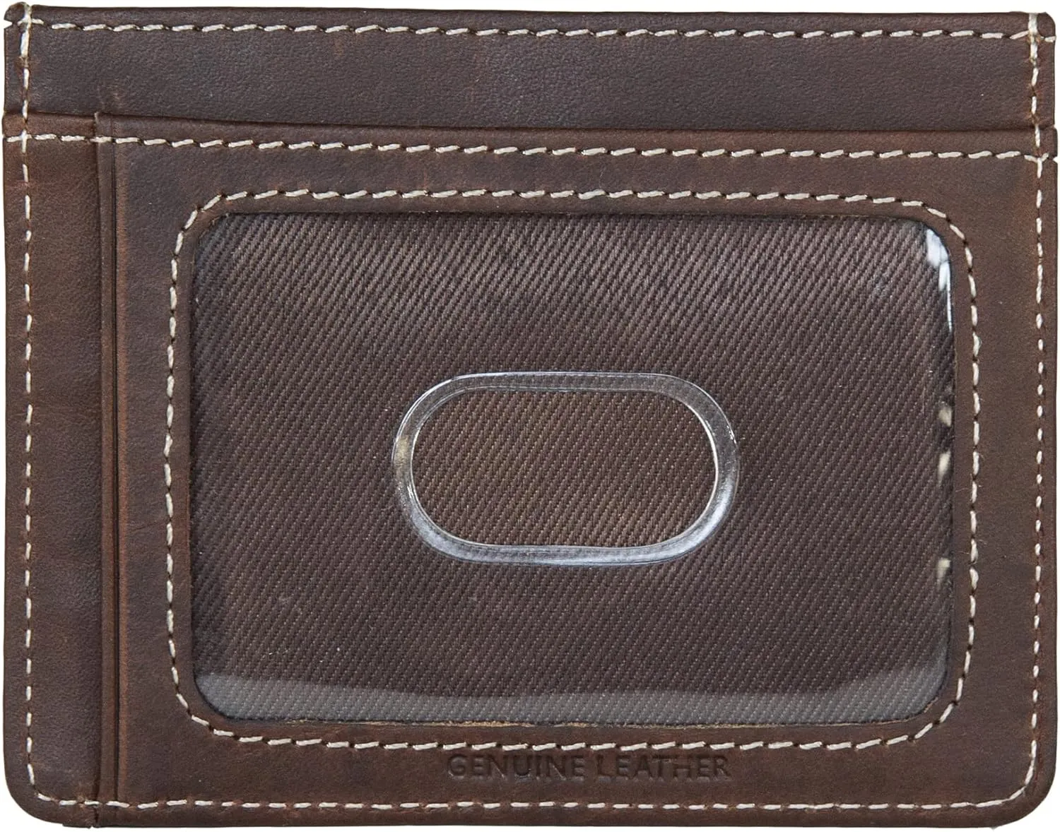 Lucky Brand Men's Slim Wallet Case | Id Window | Card Slot | Minimalist Design | Lightweight | Leather