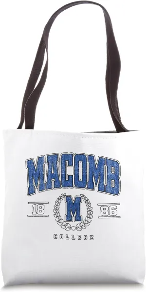 Macomb Arch Athletic Vintage Retro for Tee Men Women Tote Bag
