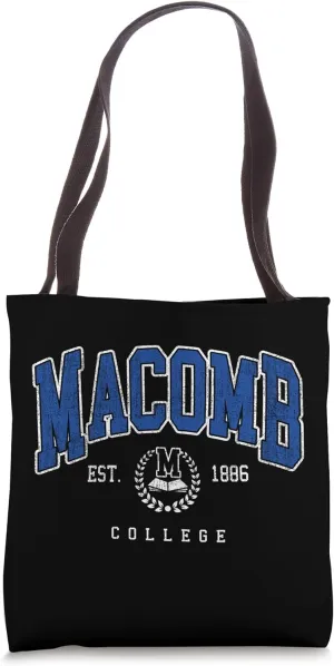 Macomb Arch Athletic Vintage Sports Tee Men Women Tote Bag