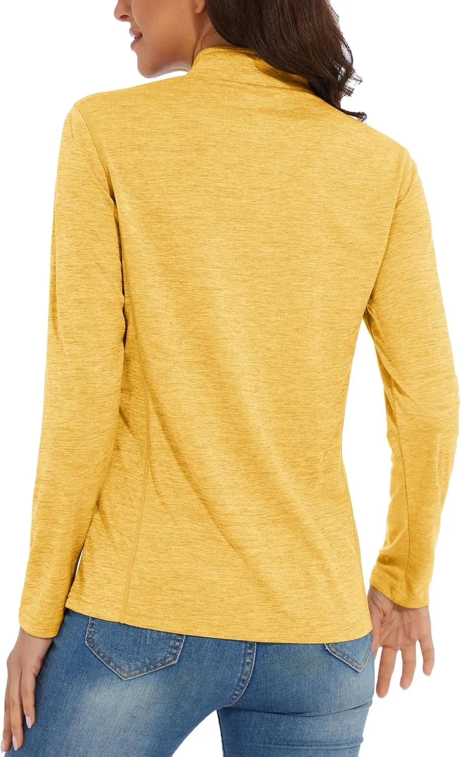 MAGCOMSEN Women's 1/4 Zip Shirts UPF 50  Sun Protection Pullover Long Sleeve Quick Dry Workout Hiking Athletic Shirts
