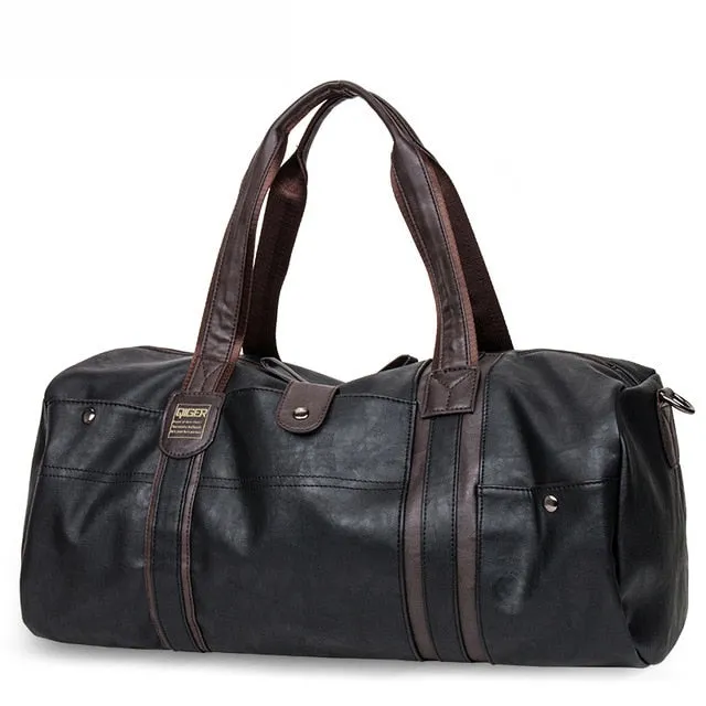 MAGIC UNION Weekender Oil Wax Leather Handbags for Men Travel Duffel Bag Portable Shoulder Bags Men's Fashion Carry On Bag