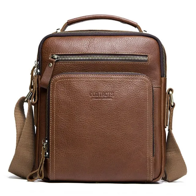 man's Prompt response handbag bag vintage leather crossbody bag male messenger shoulder horse Specialty items men bags crazy men's CONTACT'S bags bolsos sling