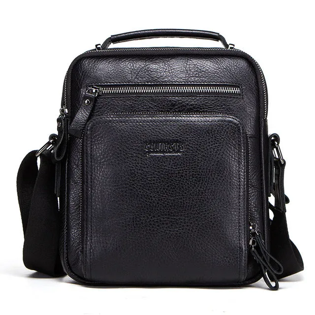 man's Prompt response handbag bag vintage leather crossbody bag male messenger shoulder horse Specialty items men bags crazy men's CONTACT'S bags bolsos sling