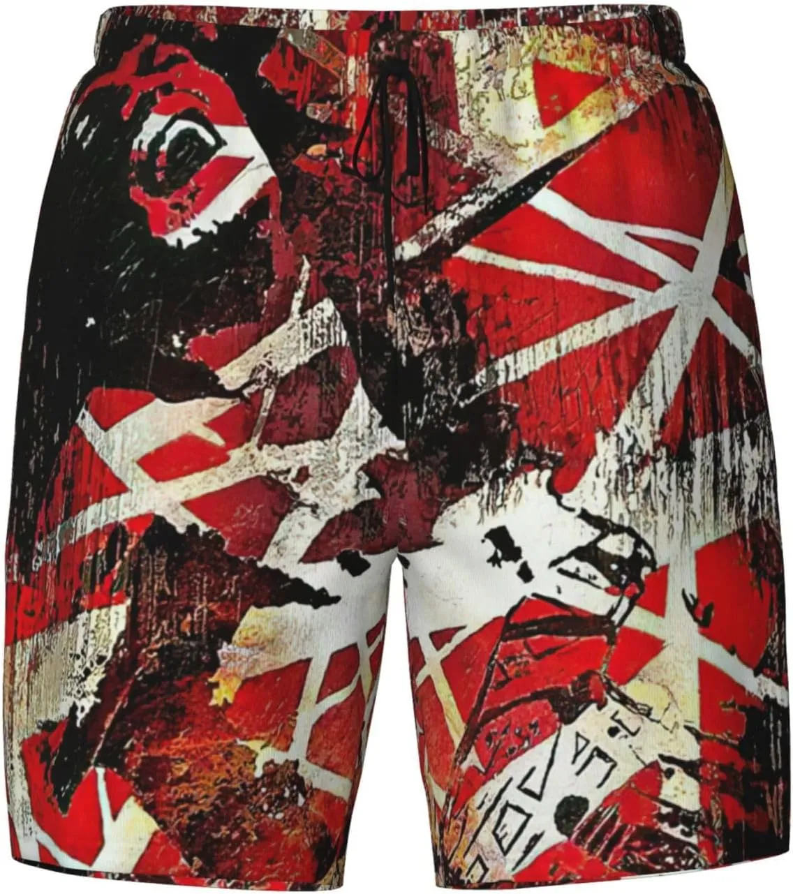 Man's Sports Swim Trunks for Van.1986 Halen Beach Pants,Beach Board Shorts Surf Quick Dry Breathable Pants for Party