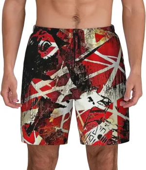 Man's Sports Swim Trunks for Van.1986 Halen Beach Pants,Beach Board Shorts Surf Quick Dry Breathable Pants for Party