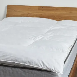 Marriott Hotel Featherbed Queen Mattress Topper - Plush Hypoallergenic Comfort - Luxurious Hotel Collection Bedding