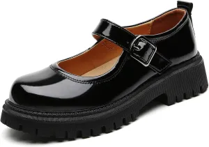 Mary Jane Shoes for Women Platform Mary Janes Pumps Round Toe Non-Slip Casual Shoes Comfortable Dress Shoes Cute School Shoes for Women
