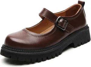 Mary Jane Shoes for Women Platform Mary Janes Pumps Round Toe Non-Slip Casual Shoes Comfortable Dress Shoes Cute School Shoes for Women