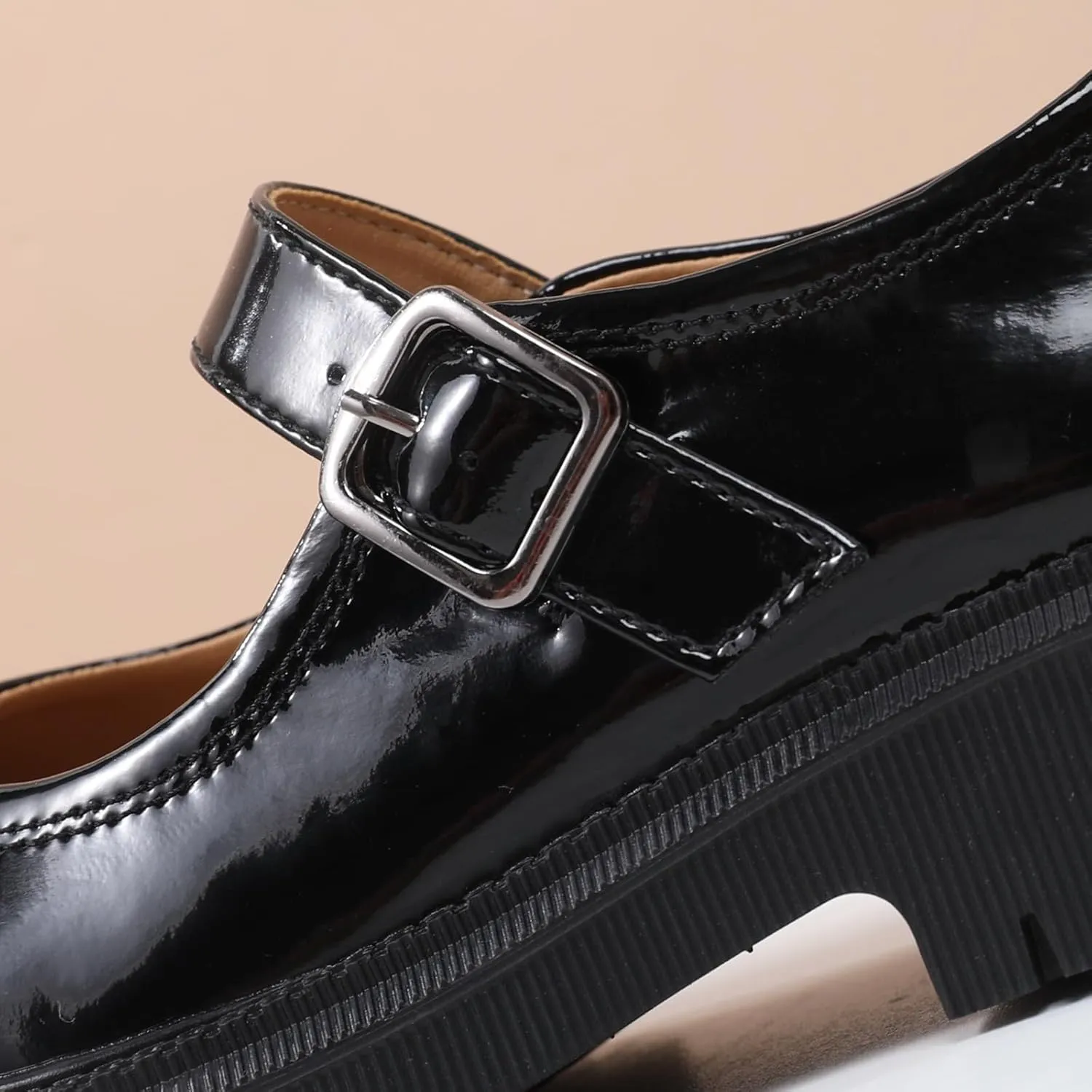 Mary Jane Shoes for Women Platform Mary Janes Pumps Round Toe Non-Slip Casual Shoes Comfortable Dress Shoes Cute School Shoes for Women