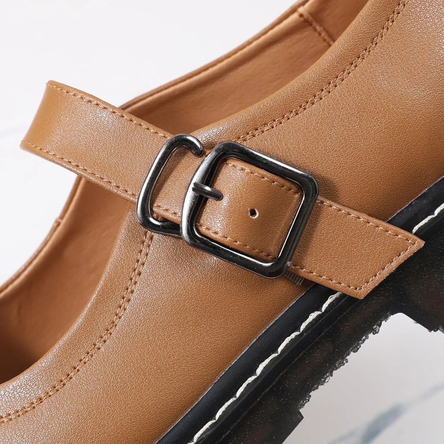 Mary Jane Shoes Women Mary Janes for Women Flats Oxford Round Toe Non-Slip Casual Shoes Comfortable Dress Shoes Cute School Shoes for Teen Girls Womens Ladies
