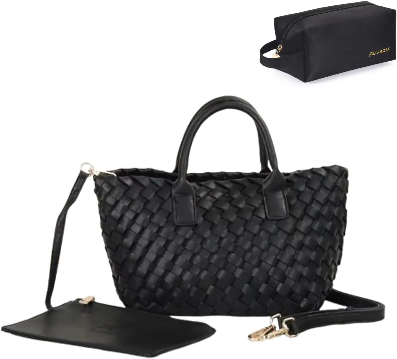 Medium Size Woven Tote Handbag for Women Work Tote Bag Shoulder Purse Tote Purse Shoulder Bag Travel Tote Bag