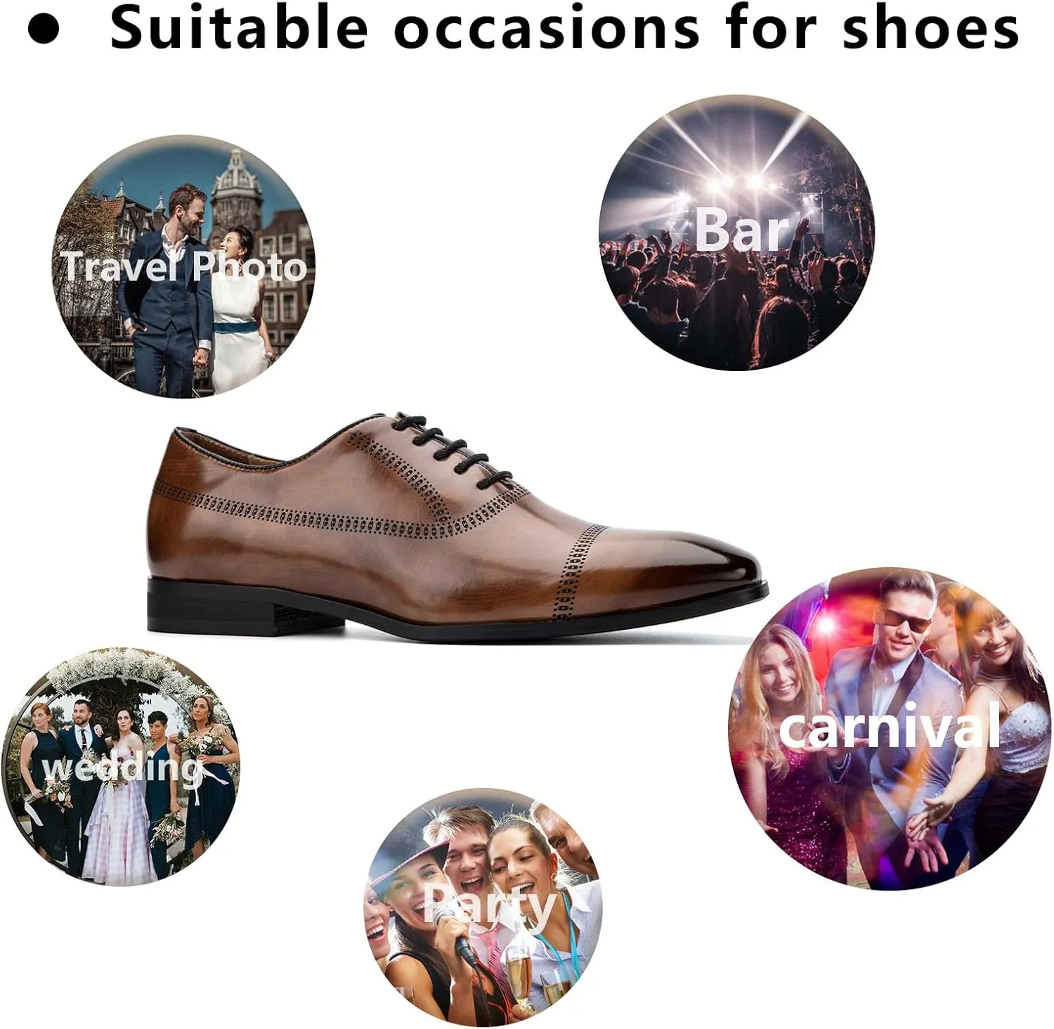 Meijiana Men's Oxfords Luxury Oxford Shoes for Men Business Casual Shoes Men's Lace-up Fashion Shoes