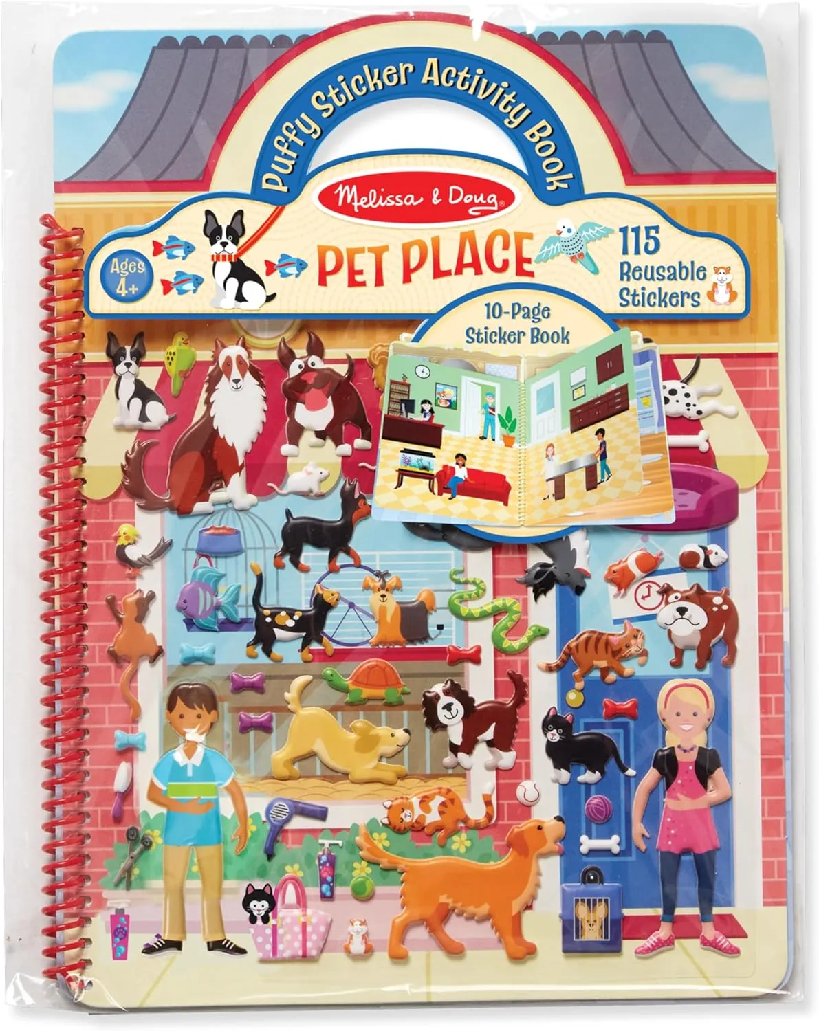 Melissa & Doug Pet Shop Puffy Sticker Set With 115 Reusable Stickers - FSC Certified