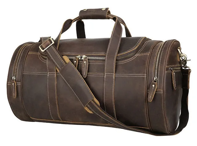 Men Weekend For Bag away Shap Business For Travel Travel Round Limited edition Male Bags Big Trip Leather Genuine Handbag Far Luufan Deal of the hour Bag Duffle