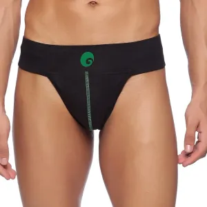 Men's Athletic Neo Stretchable Supporter Back Covered with Cup Pocket, Ideal for Workout and Sports Quick Dry Moisture Wicking Underwear Black - X-Large