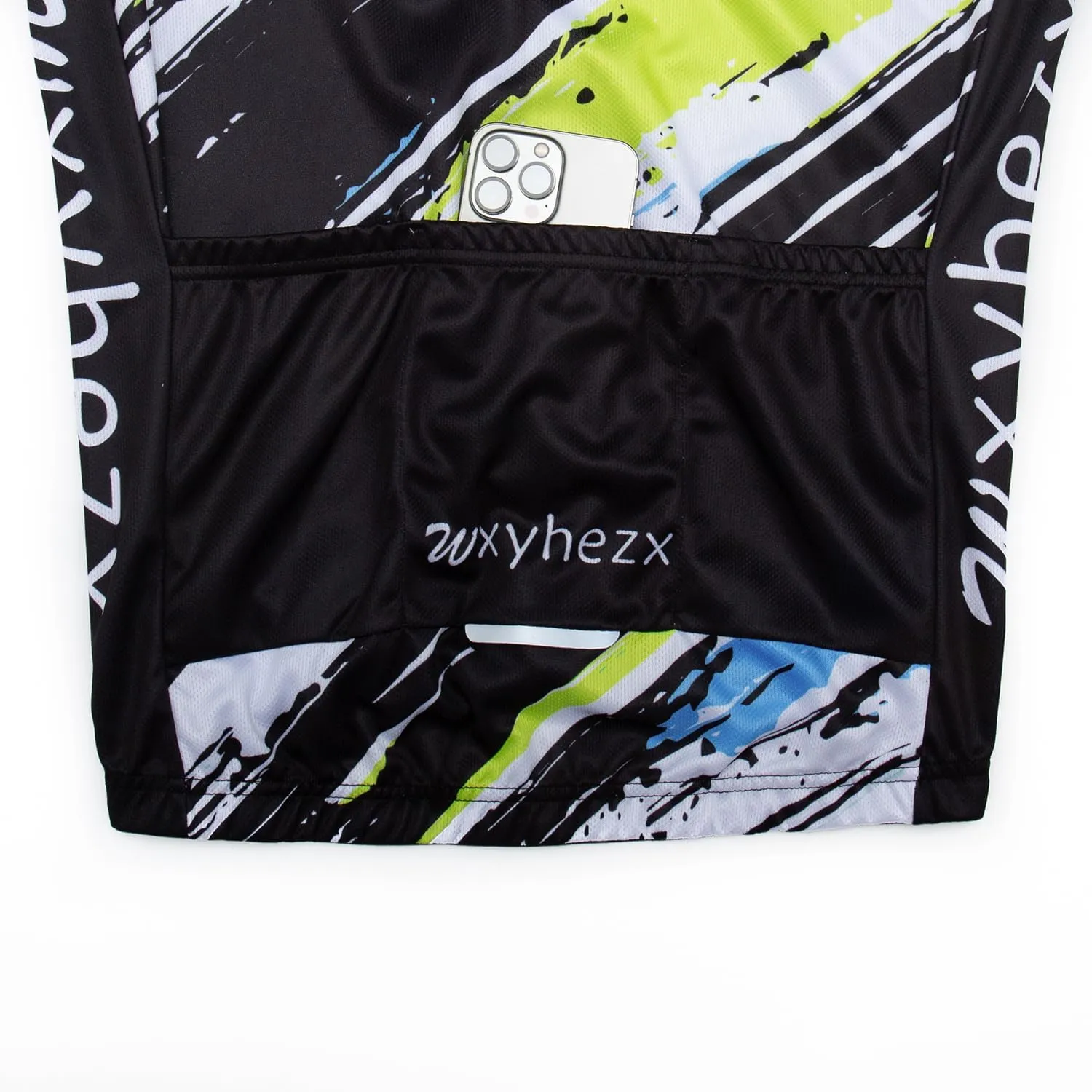 Men's Cycling Jersey Short Sleeve Quick Dry Breathable Reflective with 3 Rear Pockets   Zipper Pocket Biking Shirts