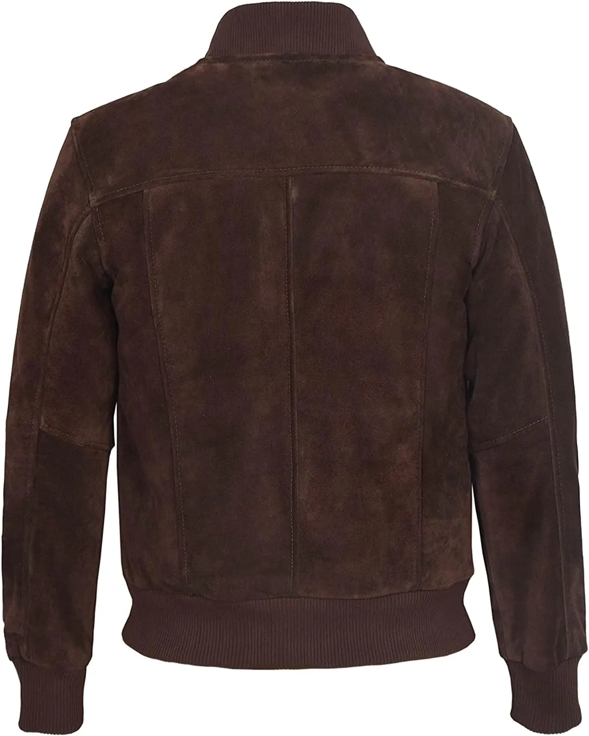 Men’s Fashion Classic Brown Motorcycle Genuine Suede Italian Fitted Leather Jacket For Men - AS/NZ-721901014