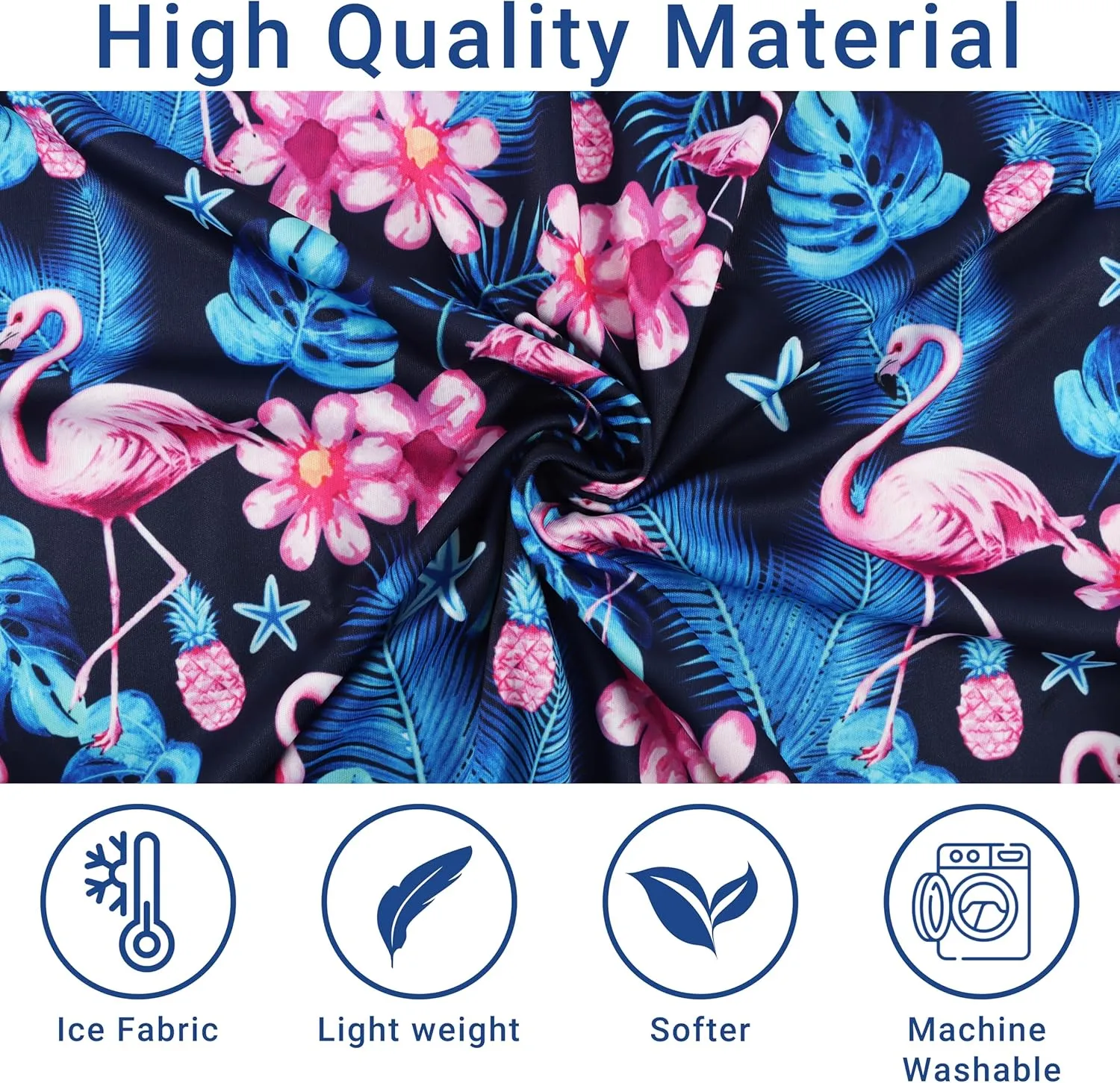 Men’s Golf Polo Shirts - Hawaiian Print Golf Shirt for Men Quick-Dry Moisture Wicking Casual Breathable Polo Shirt