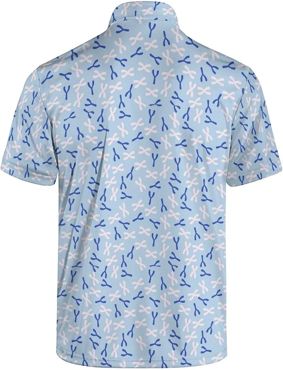 Men’s Golf Polo Shirts - Hawaiian Print Golf Shirt for Men Quick-Dry Moisture Wicking Casual Breathable Polo Shirt