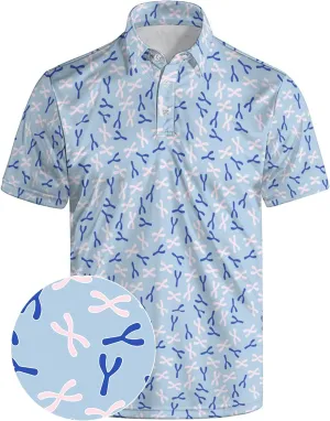 Men’s Golf Polo Shirts - Hawaiian Print Golf Shirt for Men Quick-Dry Moisture Wicking Casual Breathable Polo Shirt